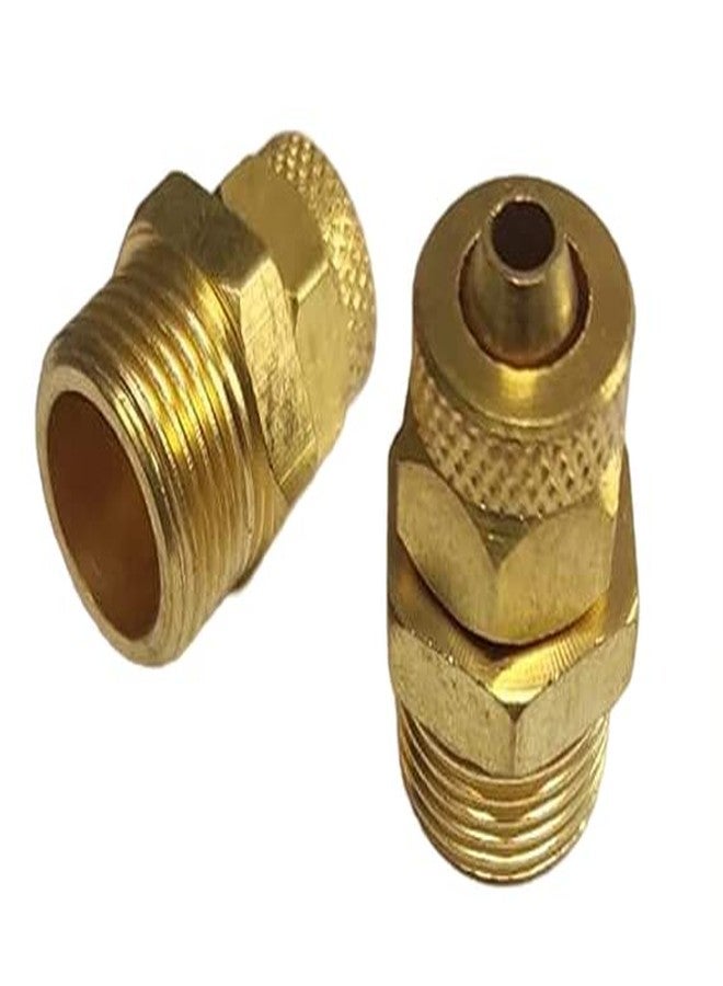 CRAFTSFY 3/8" X 8 MM brass Pneumatic Push Bras Tubing Connector Pneumati Quick Fittings 3/8" X 8 M OD Pneumatic Connector Quick brass Conector Air Fittings Size:3/8 X 8 MM (2pc) - Image 1